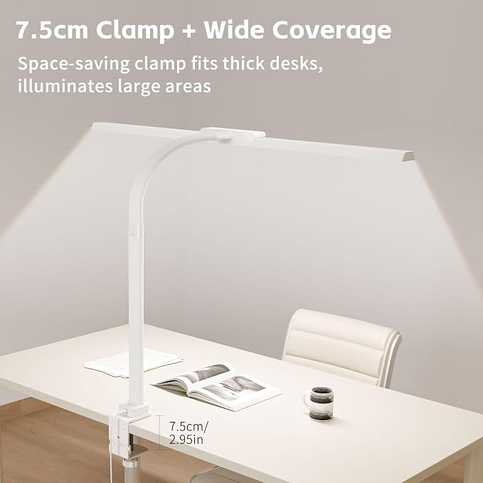 Desk Lamp with Clamp, LED Eye-Caring Clip on Desk Lights - Image 6