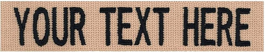 Custom Uniform Name Tapes Solid Colors. Coyote Tan Webbing, 3.5 Inch Sew on by NORTHERNSAFARI