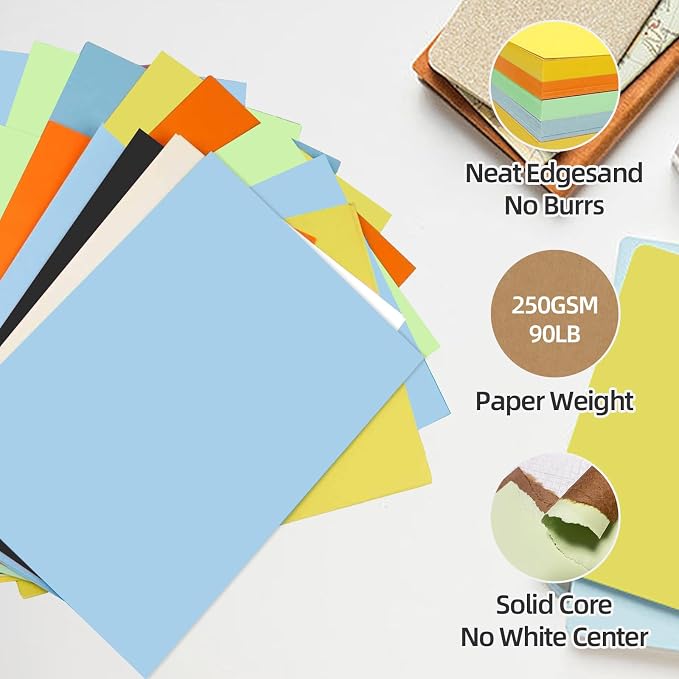 30 Sheets Brown Kraft Cardstock 8.5'' x 11'', 250gsm/90lb Heavyweight Cover - Image 3