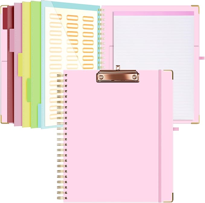 Ospelelf Clipboard with Storage 8.5 X 11，Padfolio Organizer, Spiral Portfolio by OspelelfOfficeSupplies