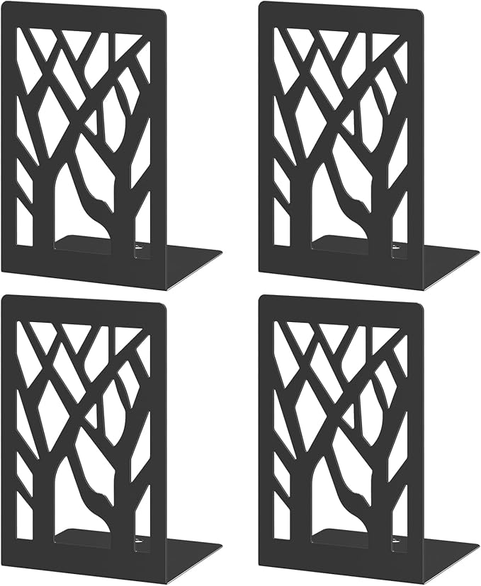 VFINE 4-Piece Modern Metal Bookends by VFINE