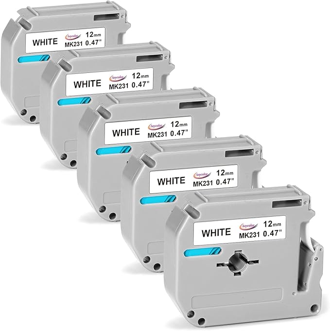 Anycolor 5-Pack Compatible Label Tape Replacement by Anycolor