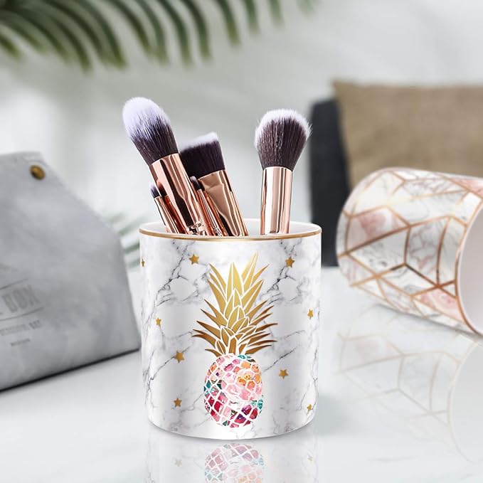 Cute Pen Holder for Desk, Ceramic Pencil Organizer, Makeup Brush Holder - Image 4