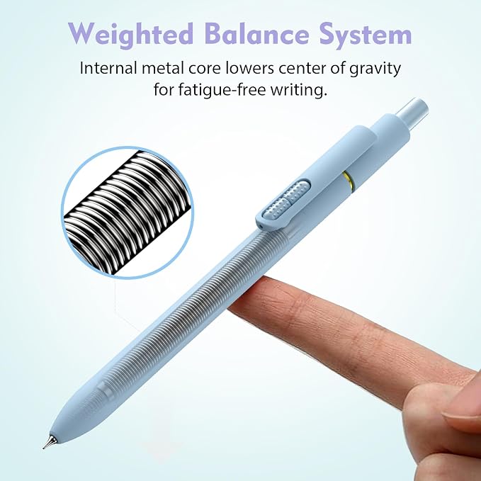 HIACRY 8 Pack Colorful Gel Ink Pens，Quick-Dry 0.7mm Fine Point Fidget Pens - Image 5