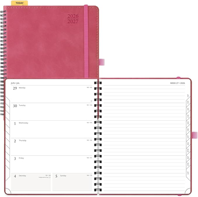 POPRUN Weekly Planner 2026-2027, Large-8.5" x 10.5", Academic Agenda 2026-2027 by POPRUN