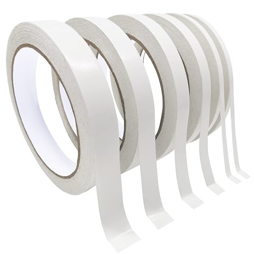 SmaringWing Double Sided Tape for Crafts, 6 Rolls Multi-Size Double-Sided by SmaringWing