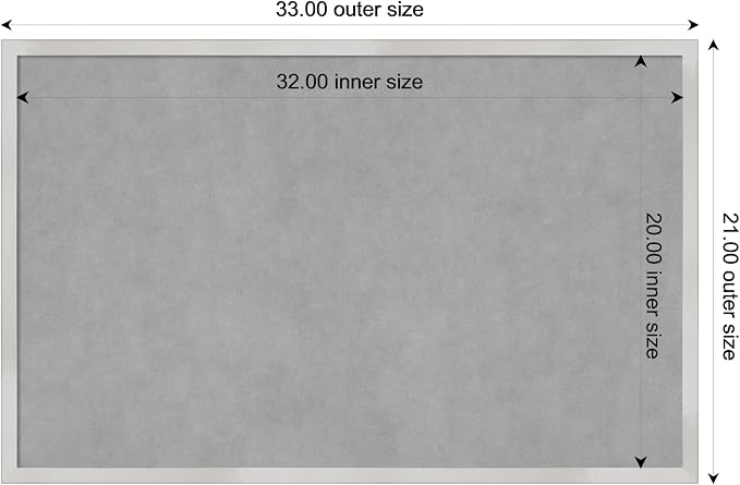 Amanti Art Silver Framed Magnetic Board 21x33 Large Vision Board - Image 3