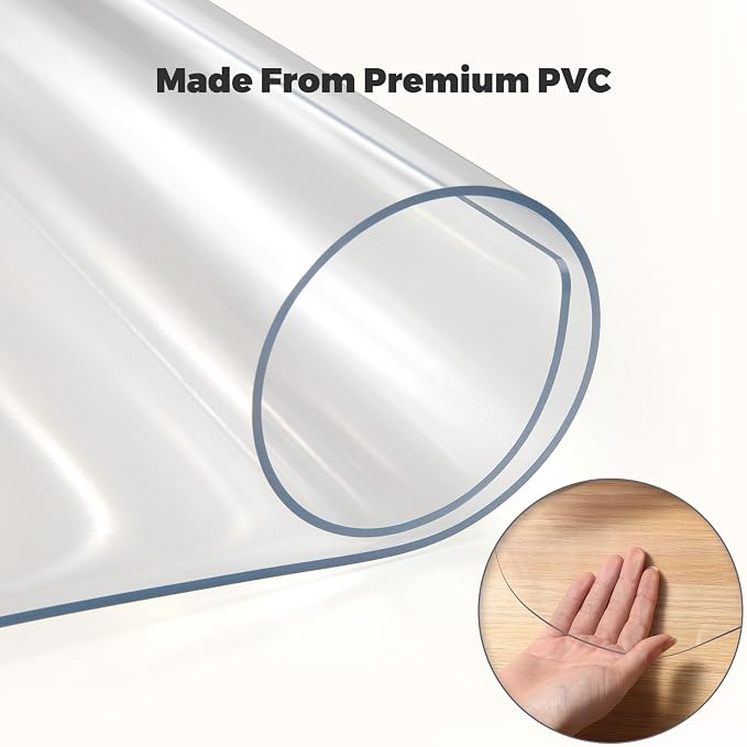 Yecaye Office Chair Mat for Hardwood Floor, PVC Heavy Duty Floor Protector for - Image 3