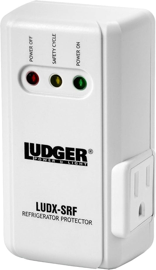 Ludger Power Surge Protector for Appliances (LUDX-SRF), ETL Certified, Unique Side Socket, Connects to All Types of AC, Reliable AC Protection, 4-Minute Safety Cycle, 3 Modes LED Indicator-DeskLoop Office