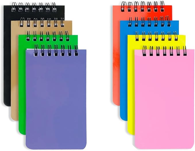 KTOJOY 8 Pack Pocket Notebook Small 3x5 Spiral Notepads by KTOJOY