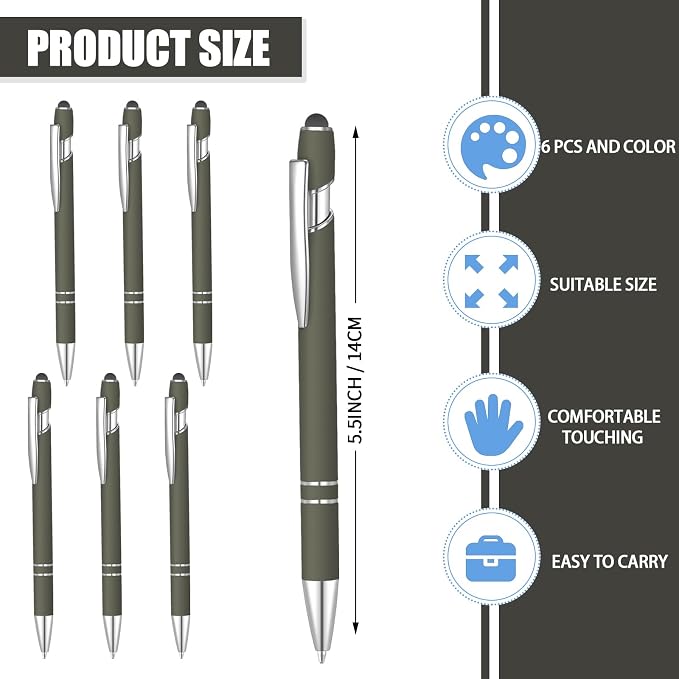 6 Pcs Blue Ink Ballpoint Pen - Image 2