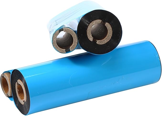 4 Rolls 4.33'' x 244' Premium Resin Enhanced Wax Ribbon, 110mm x 74m Black Thermal Transfer Ribbon, Desktop Barcode Thermal Label Printer Ribbons, 1/2'' Core, for Zebra GC, GK, GX, ZD & Eltron-DeskLoop Office