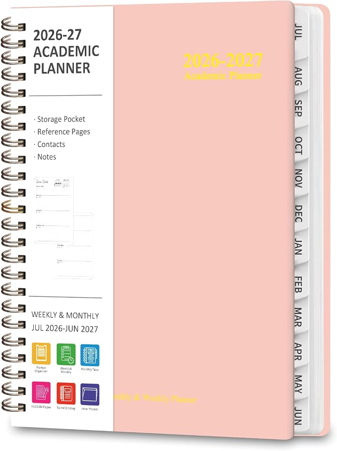 Planner 2026-2027, Weekly and Monthly Academic Planner, July 2026 by VALOME
