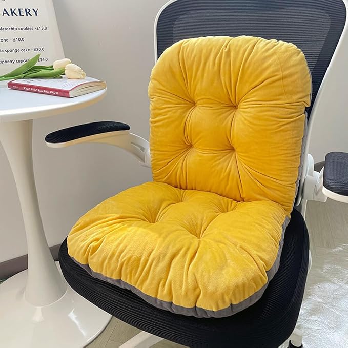 Yellow Chair Seat, Soft Seat Cushion by Unknown