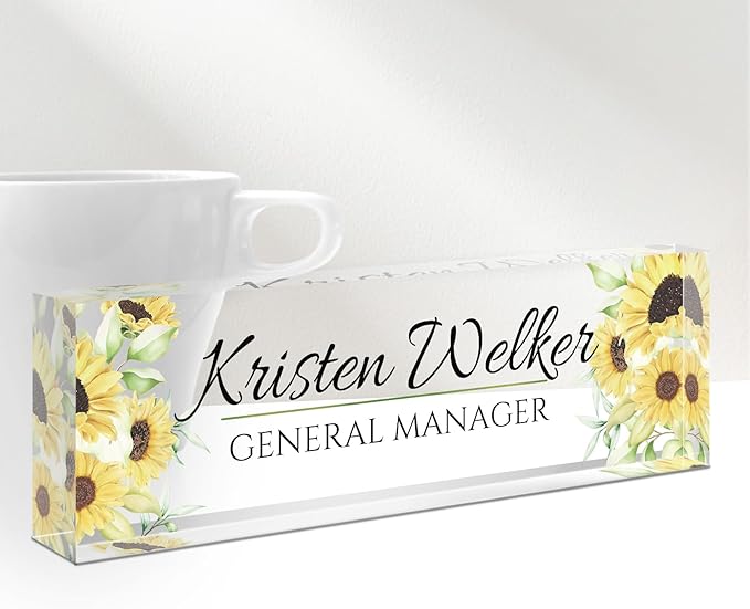 Personalized Office Name Plate for Desk by Gowelly