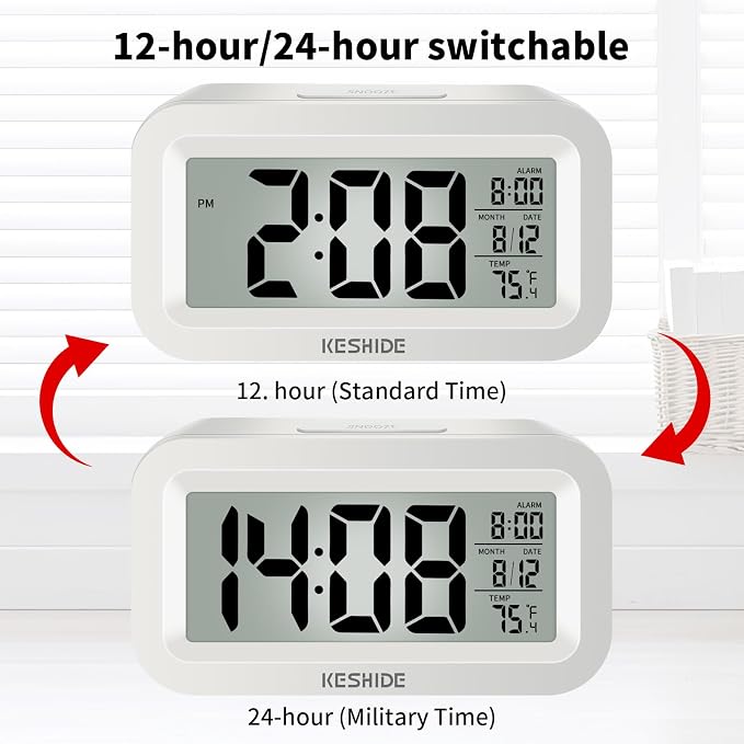 KESHIDE Travel Digital Alarm Clock, Battery Operated - Image 5