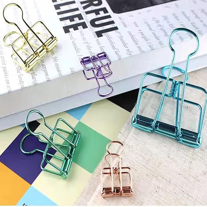 20PCS Medium Metal Binder Clips - Image 5