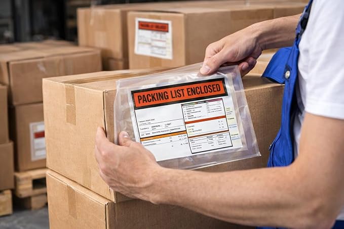 100 Count Packing List Envelopes, 7.5 x 5.5 Inch Clear Adhesive Shipping Pouches - Image 3