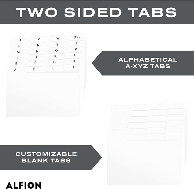 4x6 Index Card Alphabet Tab Dividers 24 pcs - Image 6