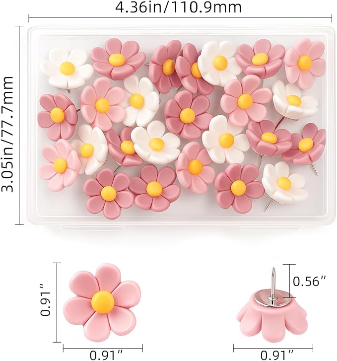 Cute Flower Push Pins, Photo Walls, Office & Home Decor - Image 4