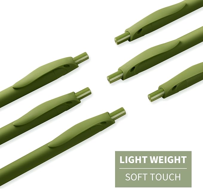 deegtran 100 Pack No Bleed Sage Green Barrel Click Pens, Wholesale Retractable - Image 5