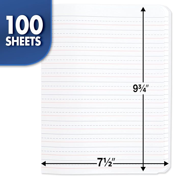 Mead Primary Composition Book, Primary Ruled Journal, Grades K-2, 7-1/2" x - Image 3