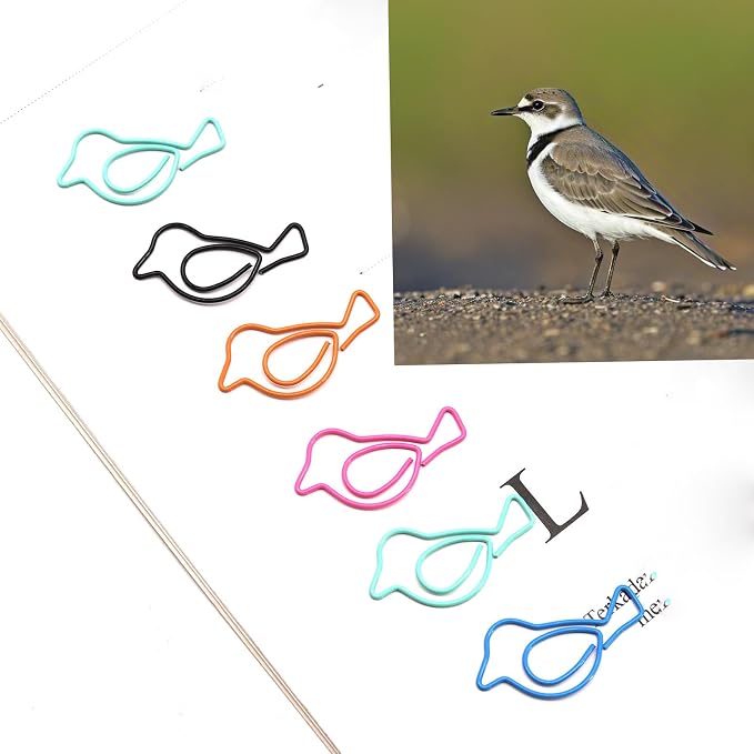 60 Pcs Cute Bird Paper Clips Mixed Color, Bird Lover Gifts - Image 5