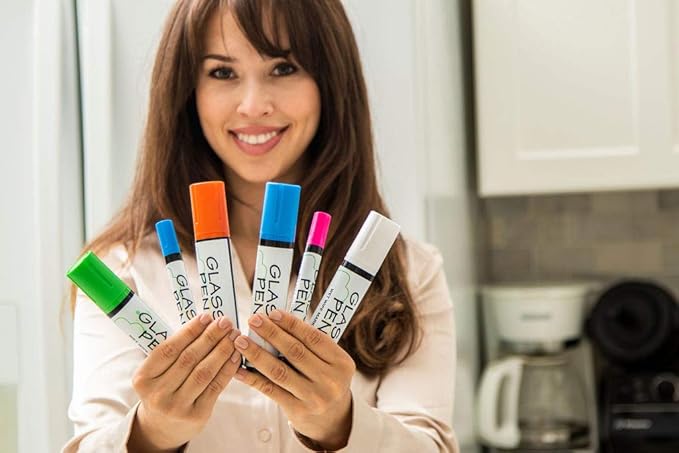 Glass Pen Window Marker: Liquid Chalk Pens for Glass, Whiteboard Markers with Washable Paint - Graduation, Car Windows, Mirror Pen, Storefront, Wedding, Parade, Party & Holiday (Pink, Jumbo Tip)-DeskLoop Office