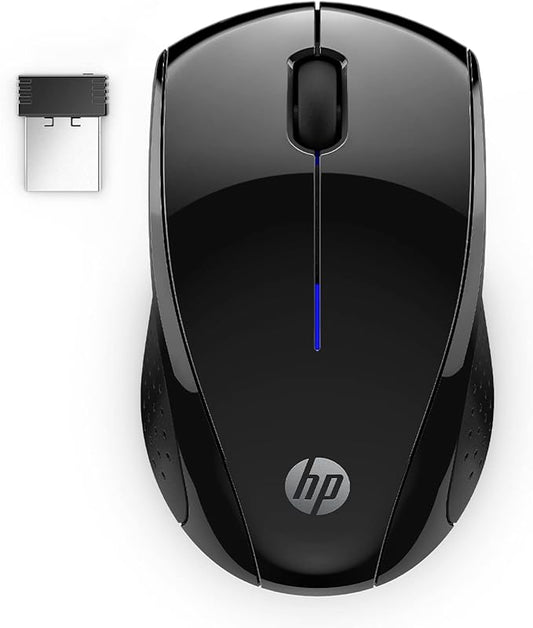 HP X3000 G3 Wireless Mouse - Black, 15-Month Battery, Side Grips for Control, Travel-Friendly, Blue LED, Powerful 1600 DPI Optical Sensor, Compatible with Wins PC/Laptop, Mac, Chromebook (683N7AA)-DeskLoop Office