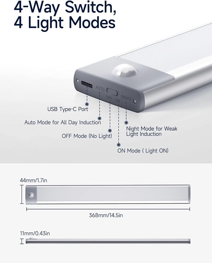 Under Cabinet Lights, Rechargeable Battery Operated Lighting, Wireless Motion - Image 5