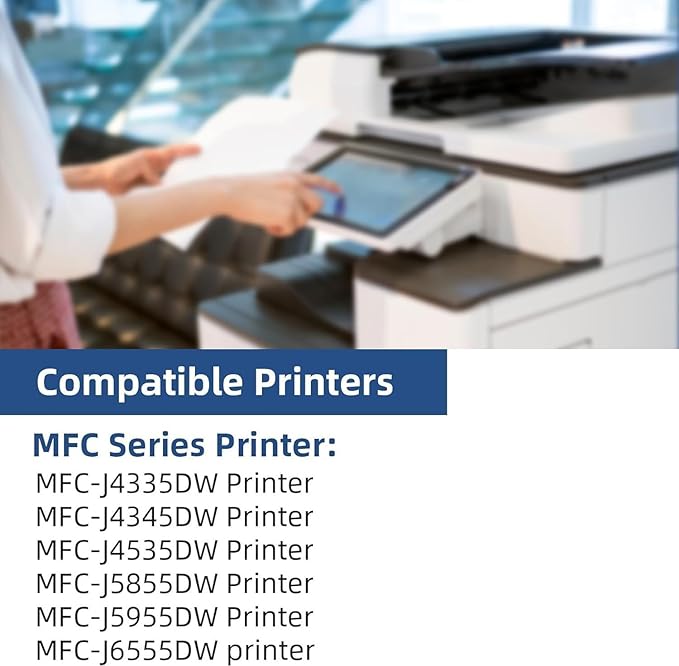 LC406XL Ink Cartridges Compatible for Brother LC406 XL LC406XL LC406 Work with Brother MFC-j4335DW MFC-j6555DW MFC-j4535DW MFC-j5855DW MFC-J6955DW Printer(Black, Cyan, Magenta, Yellow, 4 Packs)-DeskLoop Office