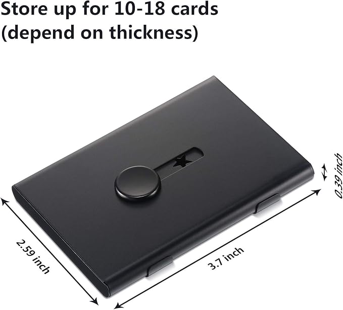 Tatuo 2 Pcs Business Card Holder Thumb Drive Black Red Stainless Steel Business - Image 2