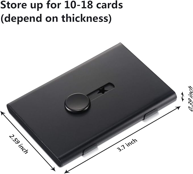 Tatuo 2 Pcs Black/rose Gold 2 Pack Thumb Drive Business Card Holder Stainless - Image 3