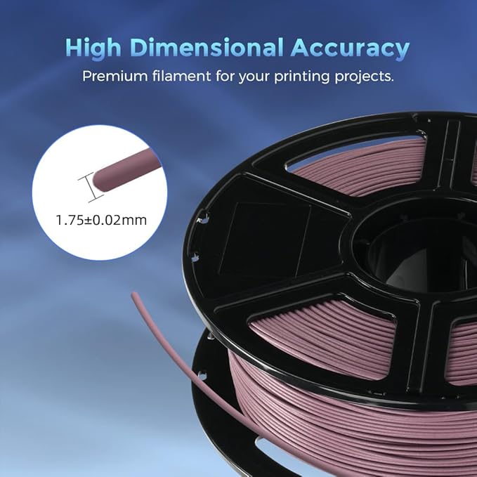 FLASHFORGE Carbon Fiber PLA Filament 1.75mm, Carbon Fiber Reinforced PLA 3D Printer Filament, 1KG Spool Dimensional Accuracy +/- 0.02mm, High Strength & High Abrasion-Resistance (Dusty Pink)-DeskLoop Office