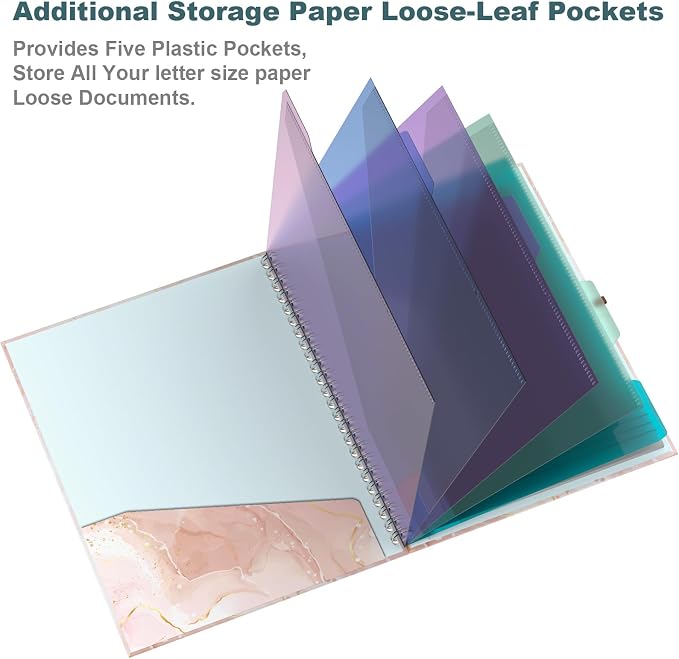 Hongri Clipboard Folio with Refillable Lined Notepad, 8.5 x 11 Folders with - Image 2