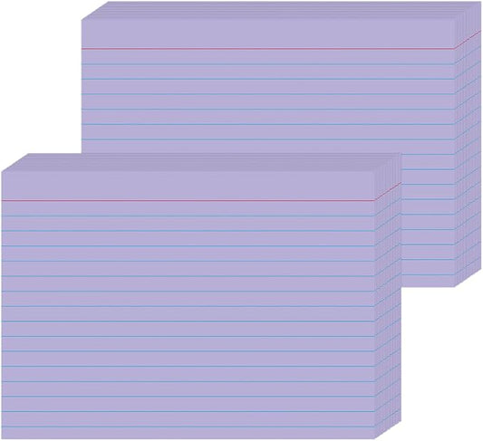 JINMIKEJI Purple Ruled Index Cards 5x7 Inch by JINMIKEJI