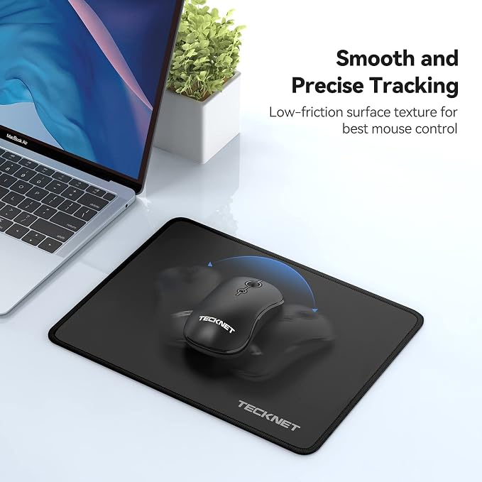 TECKNET Mouse Pad with Anti-fray Stitching, Waterproof Surface & Non-Slip - Image 4