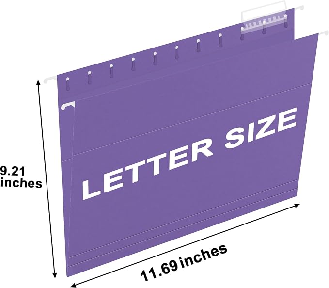 HERKKA Hanging File Folders, 30 Pack Reinforced Letter Size Hanging Folders - Image 2