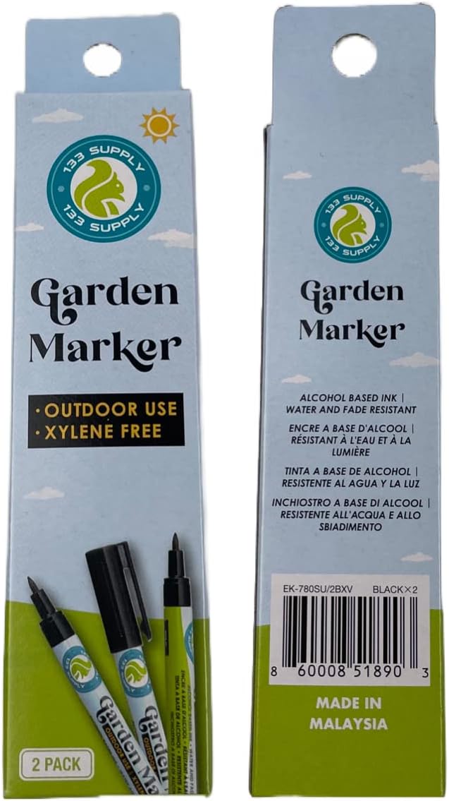 2 Pack Garden Marker Pen Permanent Markers Black - Image 9