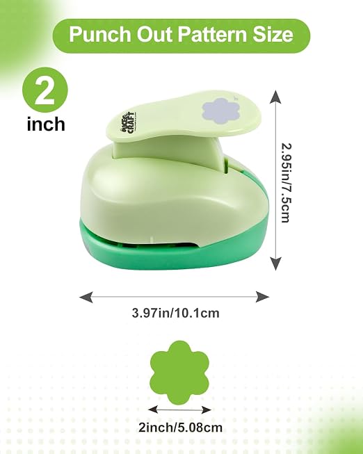 UCEC 2 inch Paper Punch Flower Hole Punch Flower Punches - Image 6