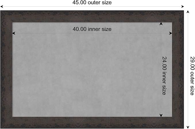 Amanti Art Black Framed Magnetic Board 29x45 Large Vision Board - Image 3