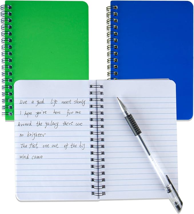 YiHenTiezz 8pack Black Small Spiral Notebook 4.2"x 6.1" Pocket Notepad | small - Image 2