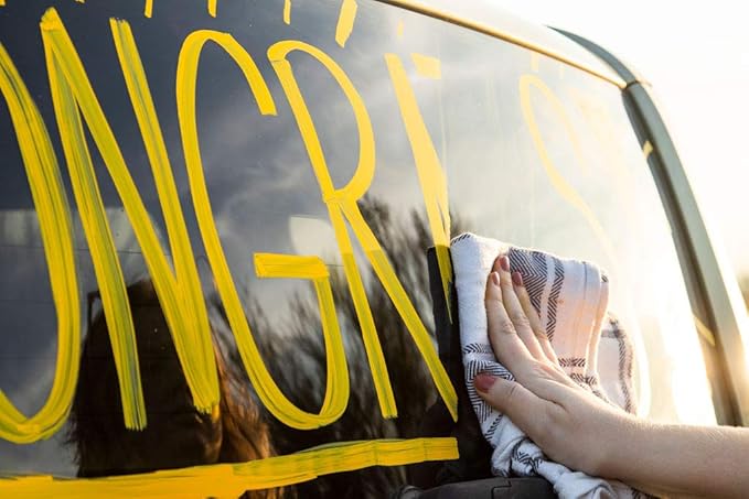 Glass Pen Window Marker: Liquid Chalk Pens for Glass, Whiteboard Markers with Washable Paint - Graduation, Car Windows, Mirror Pen, Storefront, Wedding, Parade, Party & Holiday (Pink, Jumbo Tip)-DeskLoop Office