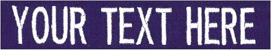 Custom Uniform Name Tapes Solid Colors. Purple Fabric, 5 Inch Hook Fastener by NORTHERNSAFARI