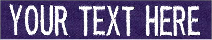 Custom Uniform Name Tapes Solid Colors. Purple Fabric, 3.5 Inch Hook Fastener by NORTHERNSAFARI