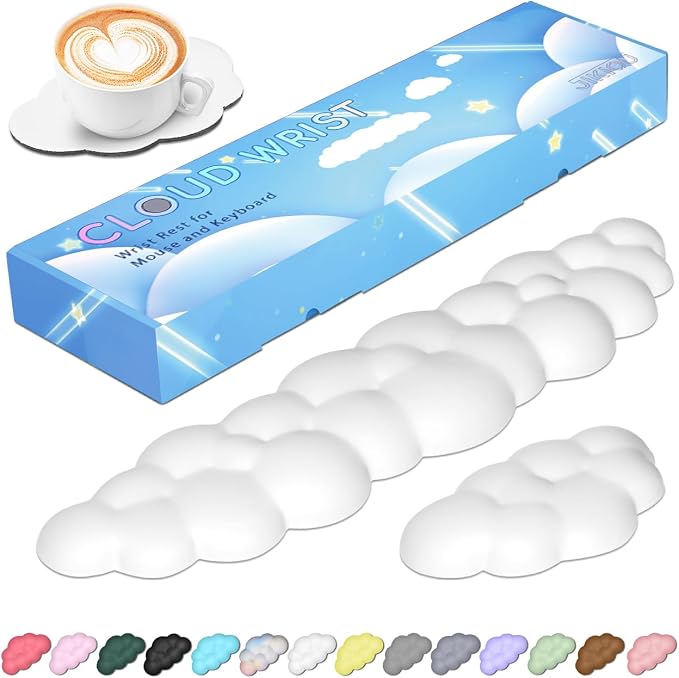 JIKIOU Upgrade Leather Cloud Keyboard Wrist Rest, Cloud Wrist Rest by JIKIOU