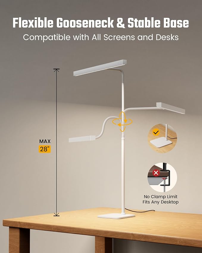 SUPERDANNY LED Desk Lamp for Home Office, Eye-Caring Desk Light - Image 6