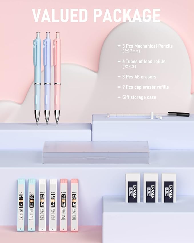 Nicpro 3PCS Cute Mechanical Pencil Set - Image 6