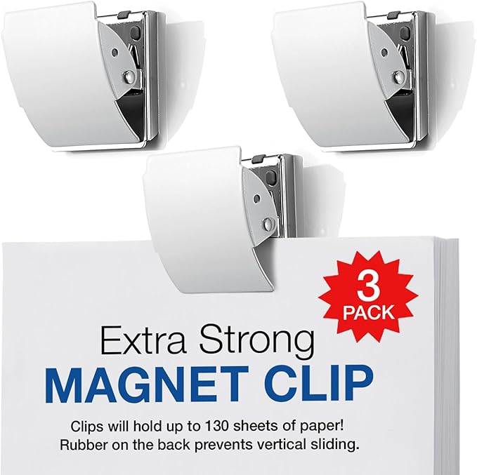 Plus Extra Strong Magnetic Clips, Large White by Plus