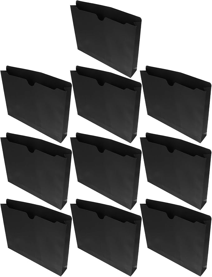 10pcs Black Manila File Folders by FONDOTIN